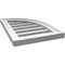 Ekena Millwork Quarter Round Top Right Surface Mount PVC Gable Vent w/ 2"W x 1-1/2"P Brickmould Frame, 14"W x 20"H GVPQR14X2002SF - alternate 2